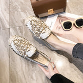 Bunte Strass-Espadrilles im Fischerstil